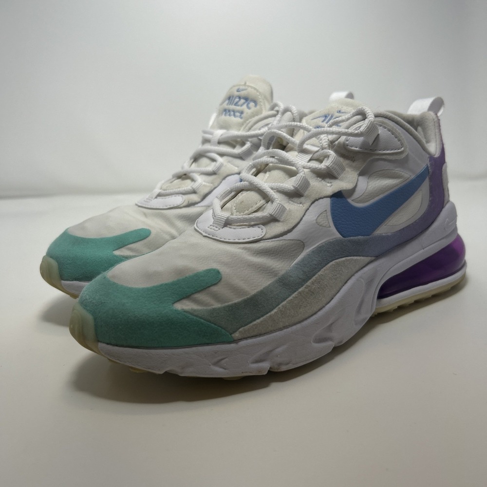 Nike Air Max 270 React Running Shoes Women's Size 7.5 White AT6174-102